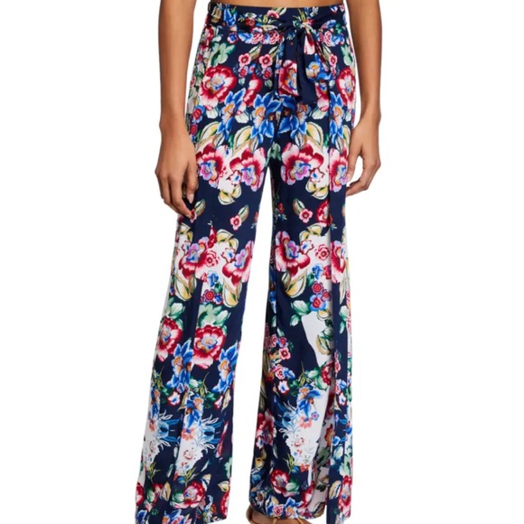 Johnny Was Maya Cover Up Butterfly Wrap Floral Pants - Picture 2 of 7